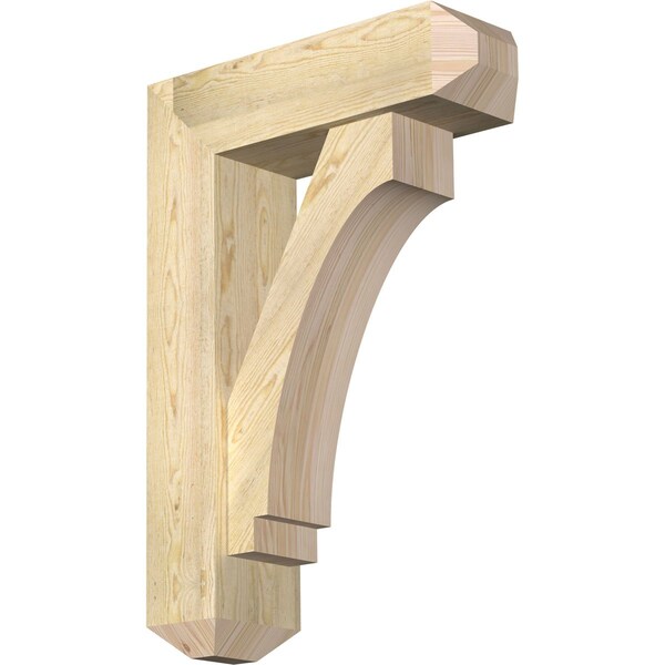 Ekena Millwork Imperial Craftsman Rough Sawn Bracket w/ Offset Brace, Douglas Fir, 8"W x 26"D x 38"H BKT0806X26X38IMP04RDF - main